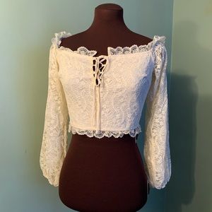 Off the shoulder Lace Top